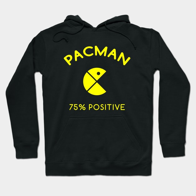 Pacman - 75 percent positive Hoodie by Florin Tenica